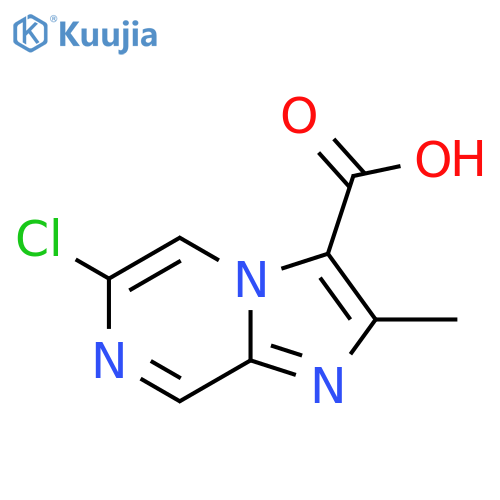 6-Chloro-2-methylimidazo[1,2-a]pyrazine-3-carboxylic acid structure