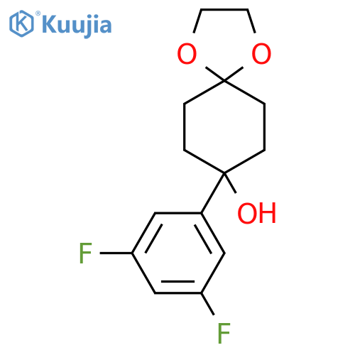 1,4-Dioxaspiro[4.5]decan-8-ol,8-(3,5-difluorophenyl)- structure