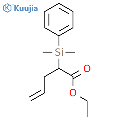 4-Pentenoic acid, 2-(dimethylphenylsilyl)-, ethyl ester structure