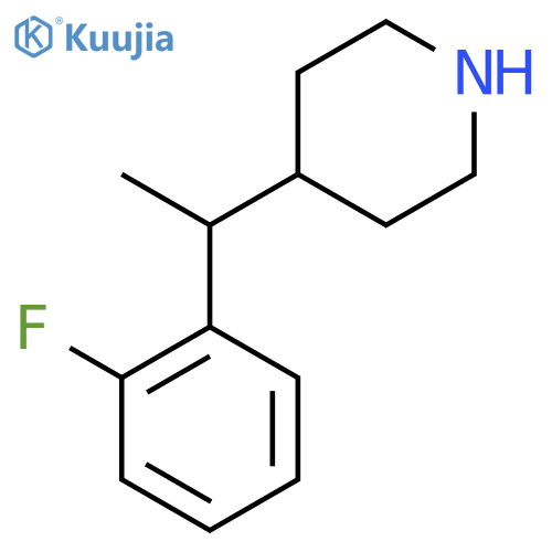 4-1-(2-fluorophenyl)ethylpiperidine structure