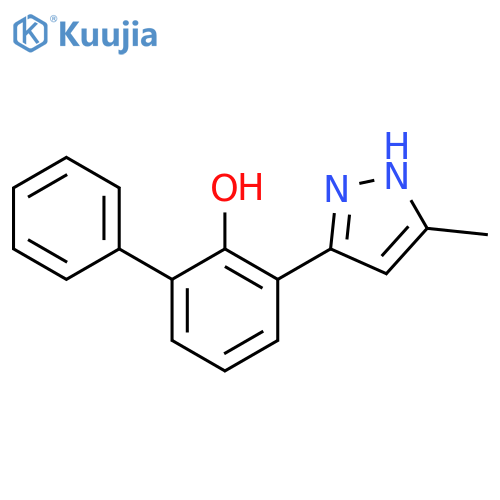 [1,1'-Biphenyl]-2-ol, 3-(5-methyl-1H-pyrazol-3-yl)- structure