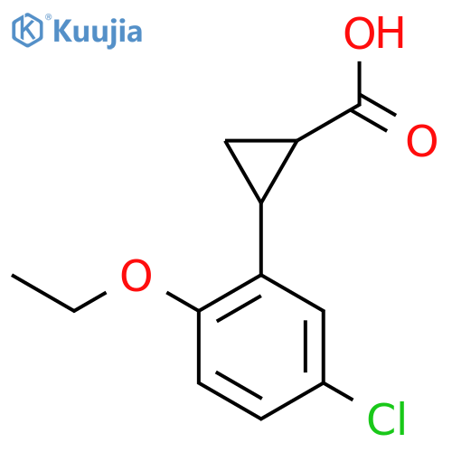 2-(5-chloro-2-ethoxyphenyl)cyclopropane-1-carboxylic acid structure