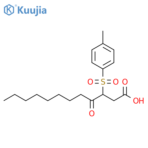 Dodecanoic acid, 3-[(4-methylphenyl)sulfonyl]-4-oxo- structure