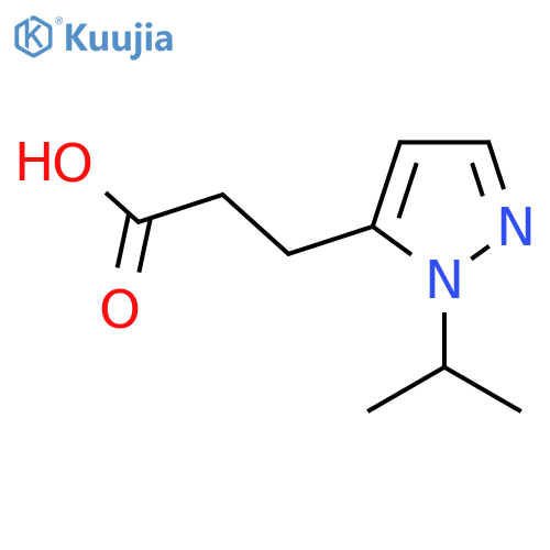 3-1-(propan-2-yl)-1H-pyrazol-5-ylpropanoic acid structure