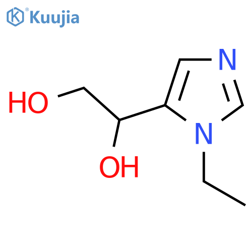 1-(1-ethyl-1H-imidazol-5-yl)ethane-1,2-diol structure