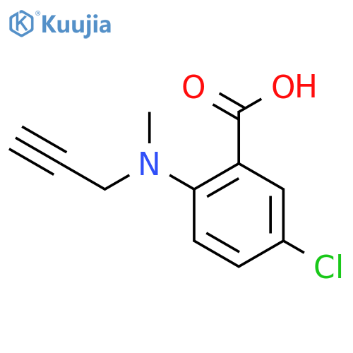 5-chloro-2-methyl(prop-2-yn-1-yl)aminobenzoic acid structure