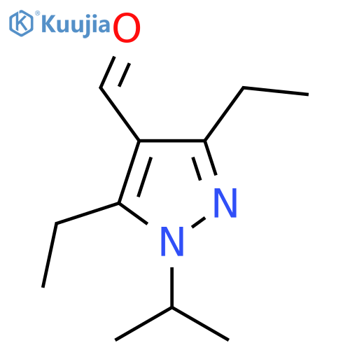 3,5-diethyl-1-(propan-2-yl)-1H-pyrazole-4-carbaldehyde structure