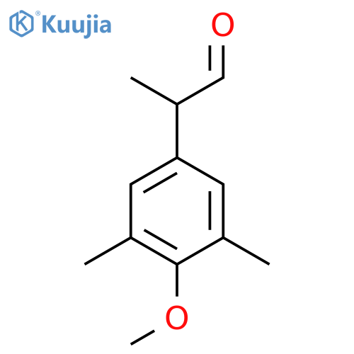 2-(4-methoxy-3,5-dimethylphenyl)propanal structure