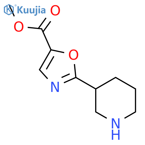 Methyl 2-(piperidin-3-yl)-1,3-oxazole-5-carboxylate structure