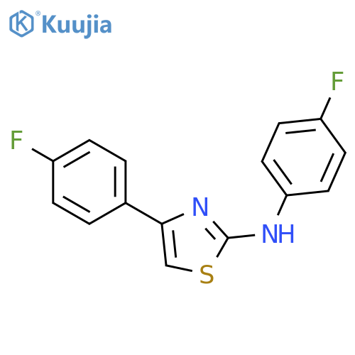 2-Thiazolamine, N,4-bis(4-fluorophenyl)- structure