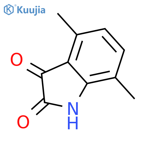 4,7-dimethyl-2,3-dihydro-1H-indole-2,3-dione structure