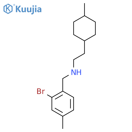 (2-bromo-4-methylphenyl)methyl2-(4-methylcyclohexyl)ethylamine structure