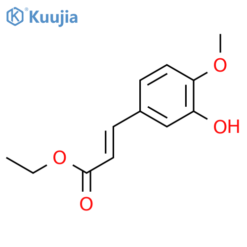 (E)-Ethyl 3-(3-hydroxy-4-methoxyphenyl)acrylate structure