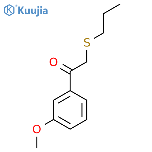 1-(3-Methoxyphenyl)-2-(propylsulfanyl)ethan-1-one structure