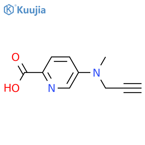 5-methyl(prop-2-yn-1-yl)aminopyridine-2-carboxylic acid structure