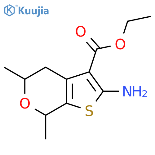 ethyl 2-amino-5,7-dimethyl-4H,5H,7H-thieno2,3-cpyran-3-carboxylate structure