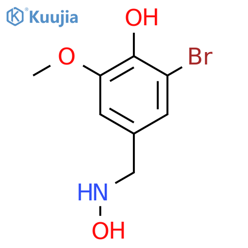 2-bromo-4-(hydroxyamino)methyl-6-methoxyphenol structure