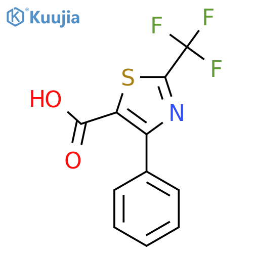 4-Phenyl-2-(trifluoromethyl)-1,3-thiazole-5-carboxylic acid structure