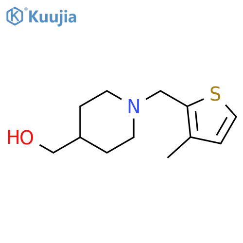 (1-((3-methylthiophen-2-yl)methyl)piperidin-4-yl)methanol structure