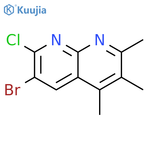6-bromo-7-chloro-2,3,4-trimethyl-1,8-naphthyridine structure