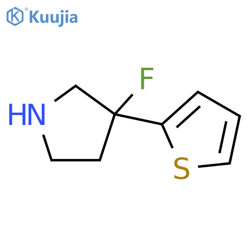 3-fluoro-3-(thiophen-2-yl)pyrrolidine structure