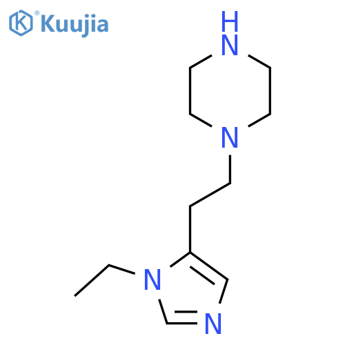 1-2-(1-ethyl-1H-imidazol-5-yl)ethylpiperazine structure