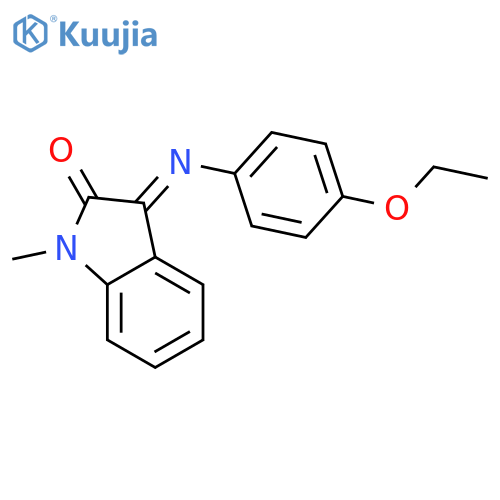 2H-Indol-2-one, 3-[(4-ethoxyphenyl)imino]-1,3-dihydro-1-methyl- structure