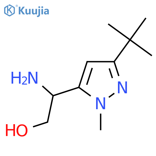 2-amino-2-(3-tert-butyl-1-methyl-1H-pyrazol-5-yl)ethan-1-ol structure