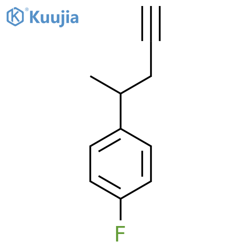 1-fluoro-4-(pent-4-yn-2-yl)benzene structure