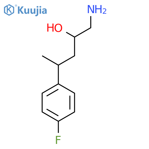 1-amino-4-(4-fluorophenyl)pentan-2-ol structure
