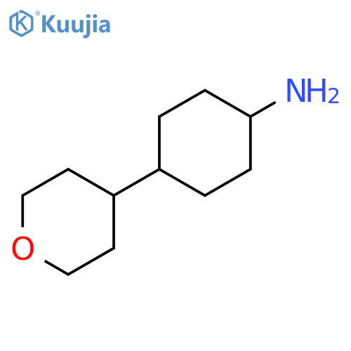 Cyclohexanamine, 4-(tetrahydro-2H-pyran-4-yl)- structure