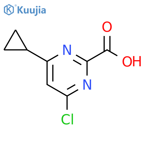 4-chloro-6-cyclopropylpyrimidine-2-carboxylic acid structure