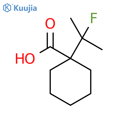 1-(2-fluoropropan-2-yl)cyclohexane-1-carboxylic acid structure