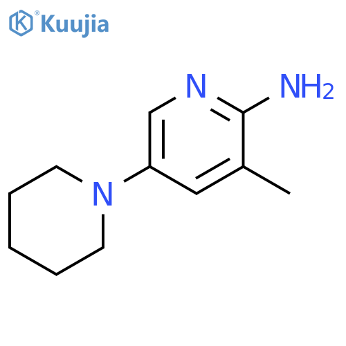2-Pyridinamine, 3-methyl-5-(1-piperidinyl)- structure