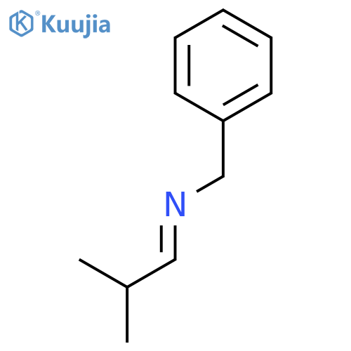 Benzenemethanamine, N-(2-methylpropylidene)-, (E)- structure