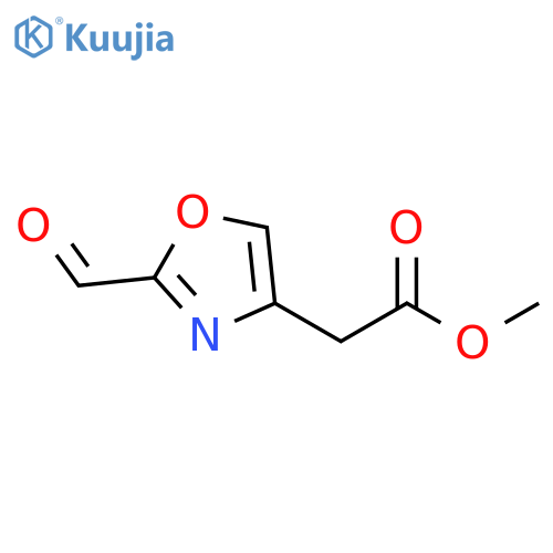 methyl 2-(2-formyl-1,3-oxazol-4-yl)acetate structure