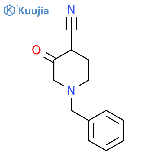 1-Benzyl-3-oxopiperidine-4-carbonitrile structure