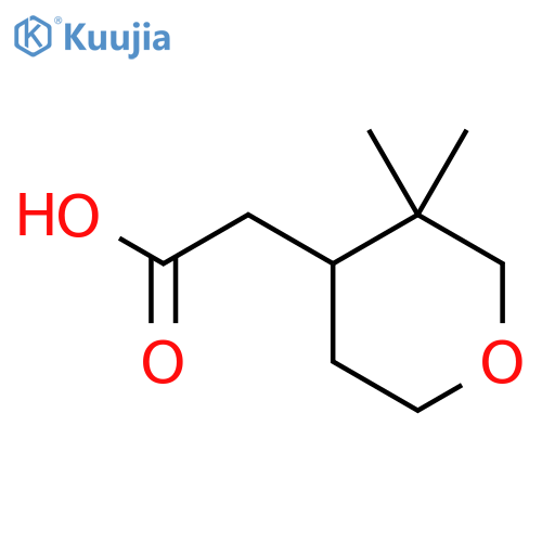 2-(3,3-Dimethyloxan-4-yl)acetic acid structure