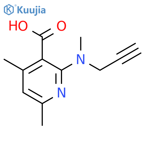4,6-dimethyl-2-methyl(prop-2-yn-1-yl)aminopyridine-3-carboxylic acid structure
