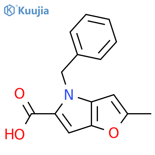 4-Benzyl-2-methyl-4H-furo[3,2-b]pyrrole-5-carboxylic acid structure