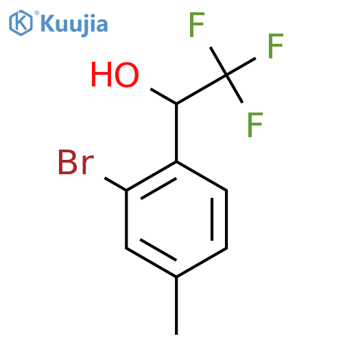 1-(2-bromo-4-methylphenyl)-2,2,2-trifluoroethan-1-ol structure
