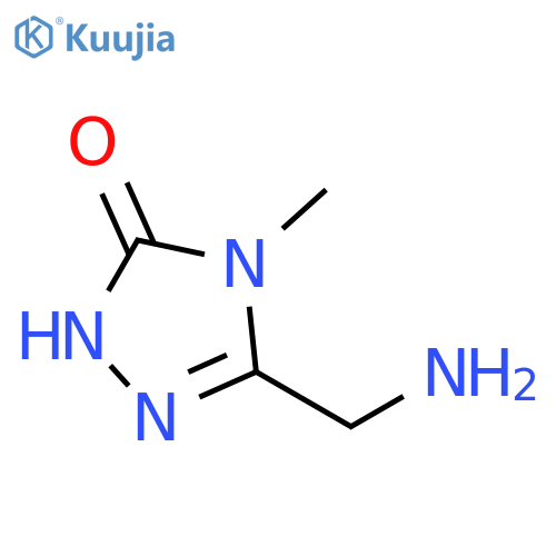 3-(aminomethyl)-4-methyl-4,5-dihydro-1H-1,2,4-triazol-5-one structure