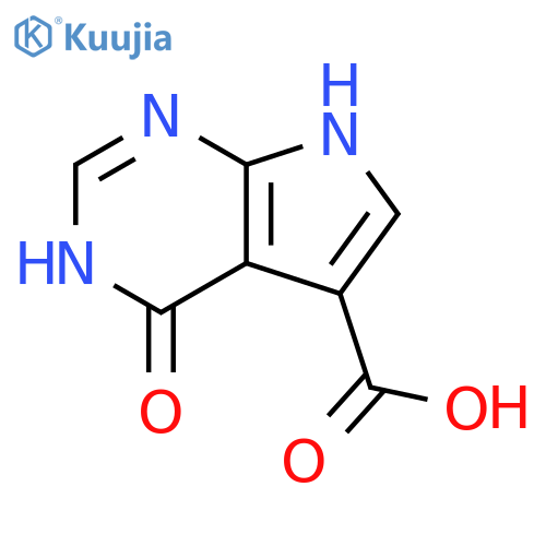4-hydroxy-7H-pyrrolo[2,3-d]pyrimidine-5-carboxylic acid structure