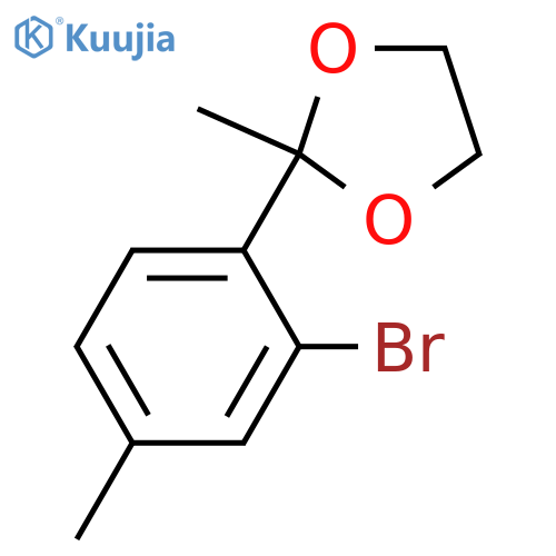 2-(2-bromo-4-methylphenyl)-2-methyl-1,3-dioxolane structure