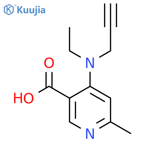 4-ethyl(prop-2-yn-1-yl)amino-6-methylpyridine-3-carboxylic acid structure