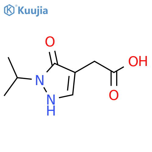 2-3-oxo-2-(propan-2-yl)-2,3-dihydro-1H-pyrazol-4-ylacetic acid structure