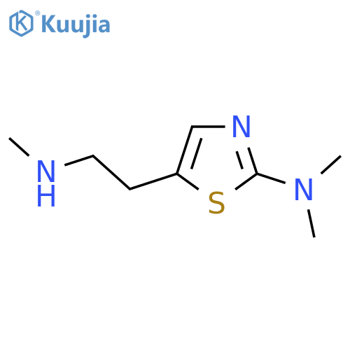 N,N-dimethyl-5-2-(methylamino)ethyl-1,3-thiazol-2-amine structure