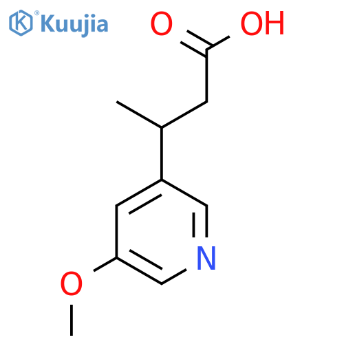 3-(5-methoxypyridin-3-yl)butanoic acid structure