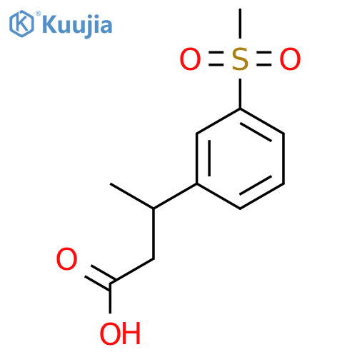 3-(3-methanesulfonylphenyl)butanoic acid structure