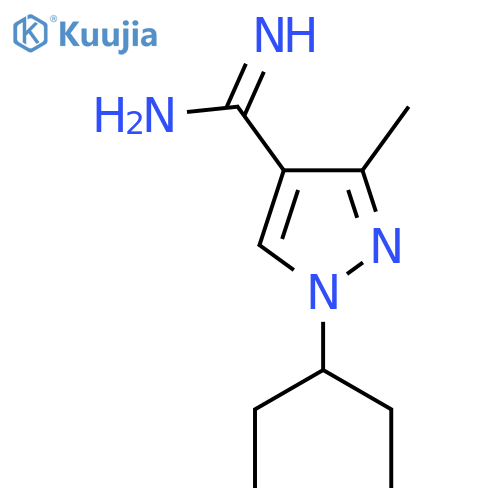 3-methyl-1-(pentan-3-yl)-1H-pyrazole-4-carboximidamide structure